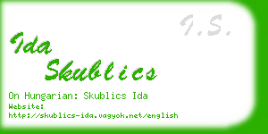 ida skublics business card